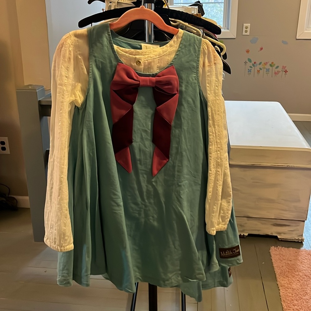 Matilda Jane All Wrapped Up Linen Holiday Dress